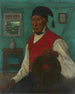 an Alsatian peasant painting wearing a red vest - Gustave Stoskopf — artwork view