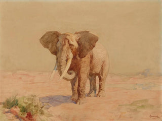 Elephant Painting - Gustave Surand — artwork view