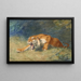 Roaring Tiger Painting - Gustave Surand — framed artwork on a wall