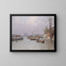 the Flood of the Seine near the Saint-Martin canal in November 1896 - Gustave-Édouard Le Sénéchal de Kerdroret — framed artwork on a wall