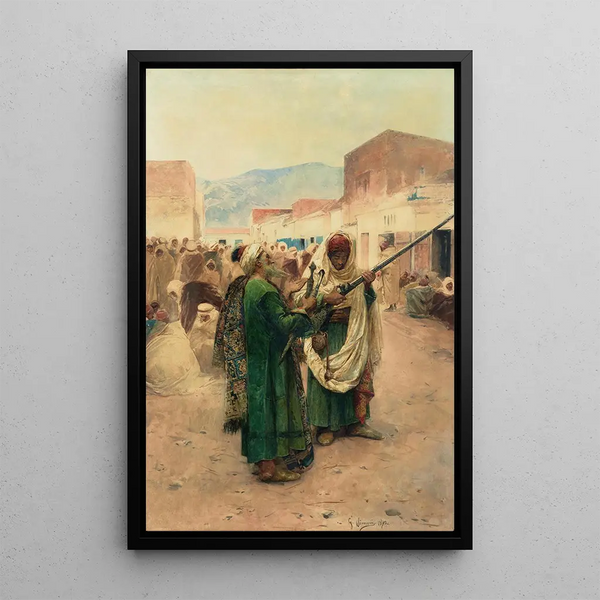 The Arms Dealer - Gustavo Simoni — framed artwork on a wall