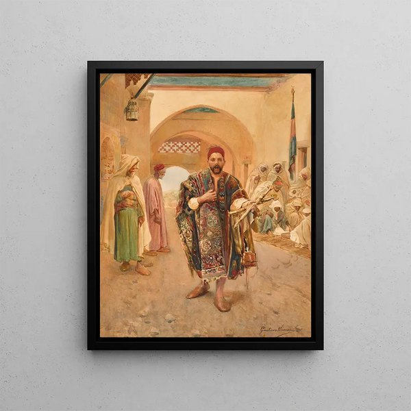 The street vendor - Gustavo Simoni — framed artwork on a wall