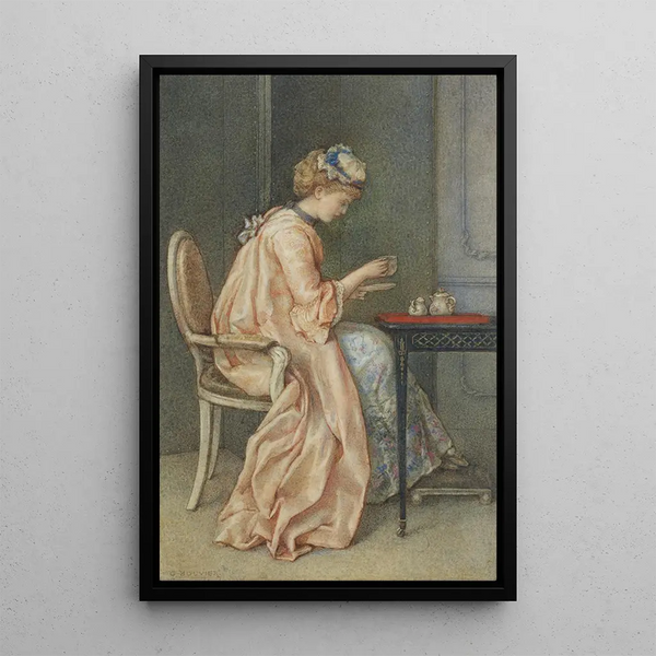 Anticipation - Gustavus Arthur Bouvier — framed artwork on a wall