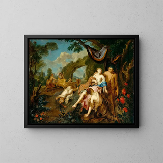 Bacchus and Ariadne - Gustavus Hesselius — framed artwork on a wall