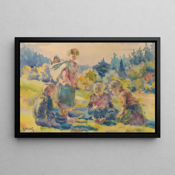 Children Playing - Gustav Mahler — framed artwork on a wall