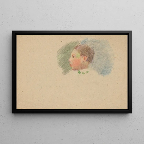 Head of Boy - Gustav Mahler — framed artwork on a wall