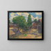 Landscape with Houses - Gustav Mahler — framed artwork on a wall