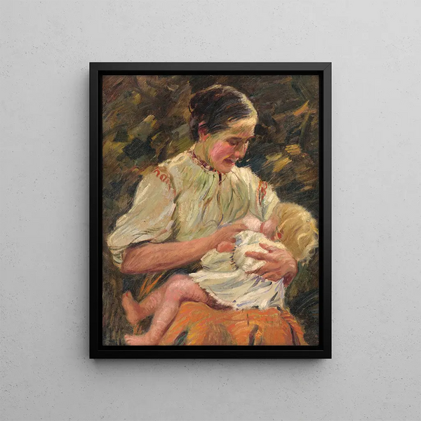 Mother nursing - Gustav Mahler — framed artwork on a wall