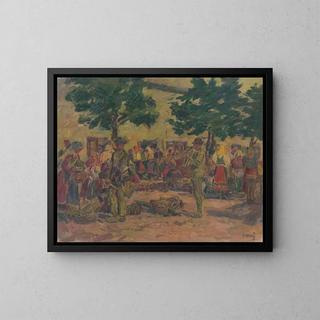 Market of Pezinok - Gustav Mahler — framed artwork on a wall