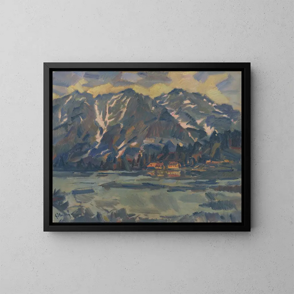 Lake of Popradské Pleso - Gustav Mahler — framed artwork on a wall