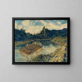 the beams on the Orava River - Gustav Mahler — framed artwork on a wall