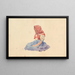 Young girl sitting - Gustav Mahler — framed artwork on a wall