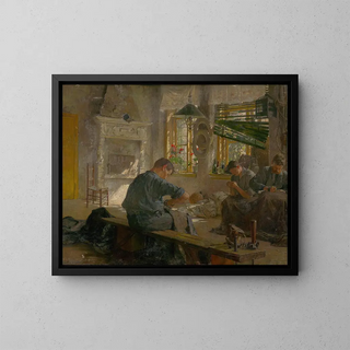 Shipbuilders Painting - Gustav Mahler — framed artwork on a wall