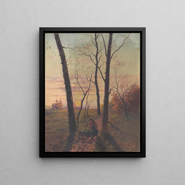 Sunset and Pezinok - Gustav Mahler — framed artwork on a wall