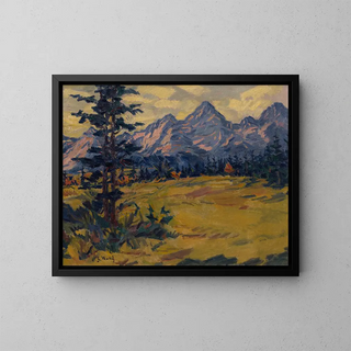 Landscape of the Tatras - Gustav Mahler — framed artwork on a wall