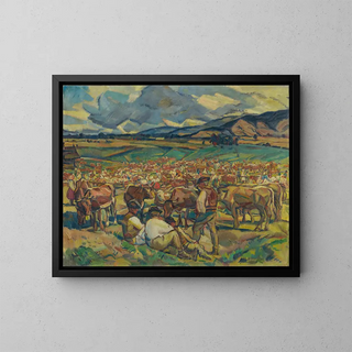 The Livestock Market at Hepa - Gustav Mahler — framed artwork on a wall