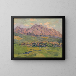 The Sub-Tatran Village of Menguovce - Gustav Mahler — framed artwork on a wall