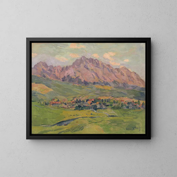 The Sub-Tatran Village of Menguovce - Gustav Mahler — framed artwork on a wall