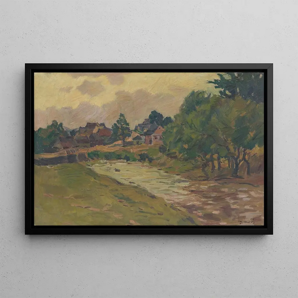 Vue de Vaec depuis le ruisseau de Vaec - Gustav Mahler — framed artwork on a wall