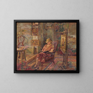 Visit in a workshop - Gustav Mahler — framed artwork on a wall