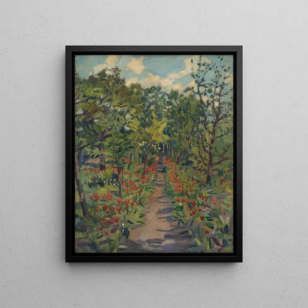 Promenade dans le parc Petržalka - Gustav Mahler — framed artwork on a wall
