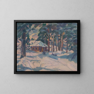 Winter Mood Painting - Gustav Mahler — framed artwork on a wall