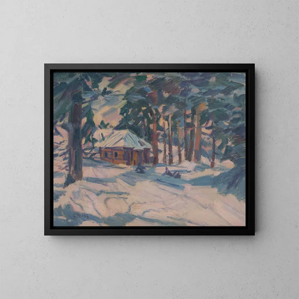 Winter Mood Painting - Gustav Mahler — framed artwork on a wall