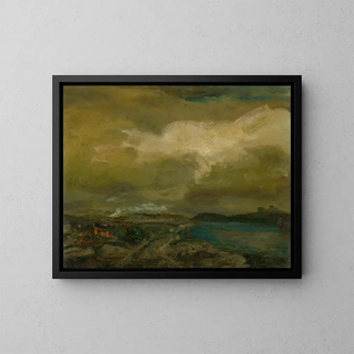 Landscape under the Storm - Gusztáv Magyar Mannheimer — framed artwork on a wall