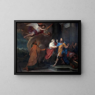 The Plague in the Time of David - Guy Louis Vernansal l'Ancien — framed artwork on a wall