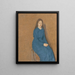 Girl in Blue Dress - Gwen John — framed artwork on a wall