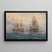 Emperor Franz Joseph I aboard the casemate ship Archduke Albrecht - György Greguss — framed artwork on a wall