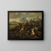 A cavalry skirmish - Gysbert Verhoek — framed artwork on a wall