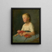 Little girl with a doll - Gyula Benczúr — framed artwork on a wall