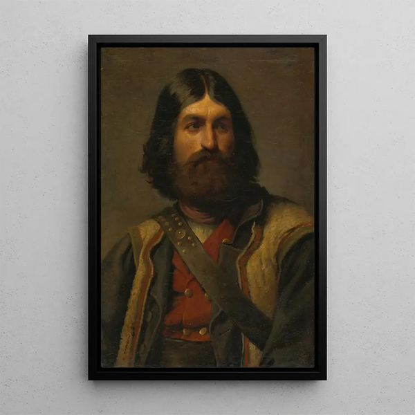Portrait of a Man - Gyula Benczúr — framed artwork on a wall