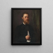 Portrait of a young man, law student, Gejza Benczúr - Gyula Benczúr — framed artwork on a wall