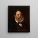 Portrait of the artist's father - Gyula Benczúr — framed artwork on a wall