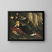 Woman reading in a forest - Gyula Benczúr — framed artwork on a wall