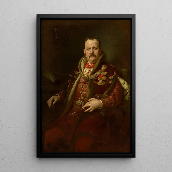 Aurel Münnich - Gyula Stetka — framed artwork on a wall