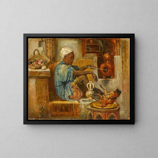 The Merchant - Gyula Tornai — framed artwork on a wall