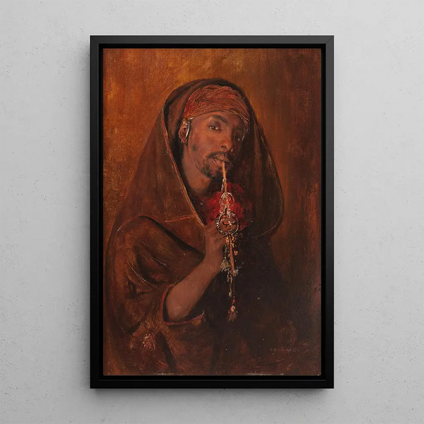 The smoker - Gyula Tornai — framed artwork on a wall