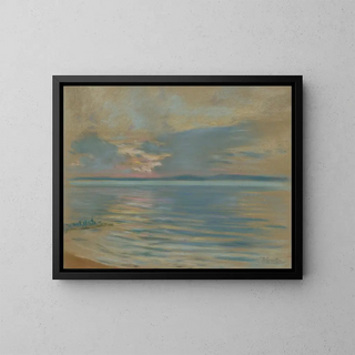 Landscape near Balatne - Géza Wagner — framed artwork on a wall