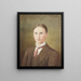 Portrait painting of a young man - H. S.. Woodward — framed artwork on a wall