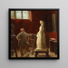 HW Bissen contemplating his statue of Johanne Louise Heiberg - Edvard Bentzen — framed artwork on a wall