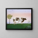 Bull Price Painting - H Call — framed artwork on a wall