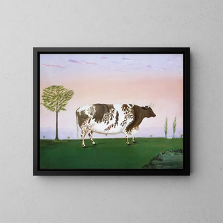 Bull Price Painting - H Call — framed artwork on a wall