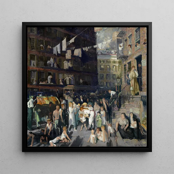Habitants des falaises - George Wesley Bellows — framed artwork on a wall