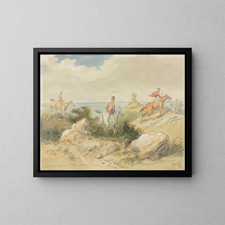 Les plaisirs de la chasse - Hablot Knight Browne — framed artwork on a wall