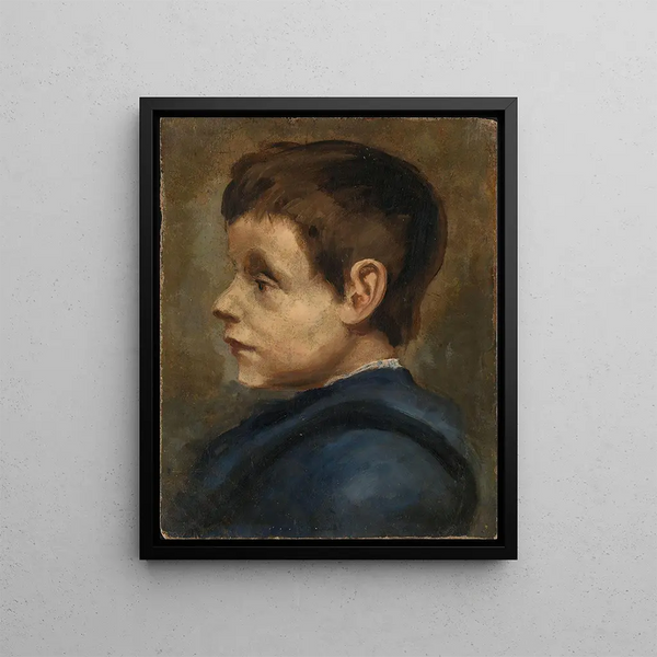 Portrait of Carl, the artist's brother - Halfdan Egedius — framed artwork on a wall