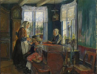 Interior Farm Painting - Halfdan Strøm — artwork view