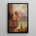 Prayer at Cihangir with Hagia Sophia in the distance - Halid Naci — framed artwork on a wall